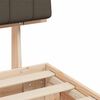 vidaXL S&auml;ngram med Kl&auml;dd Huvudgavel Taupe 80 x 200 cm Massiv furu