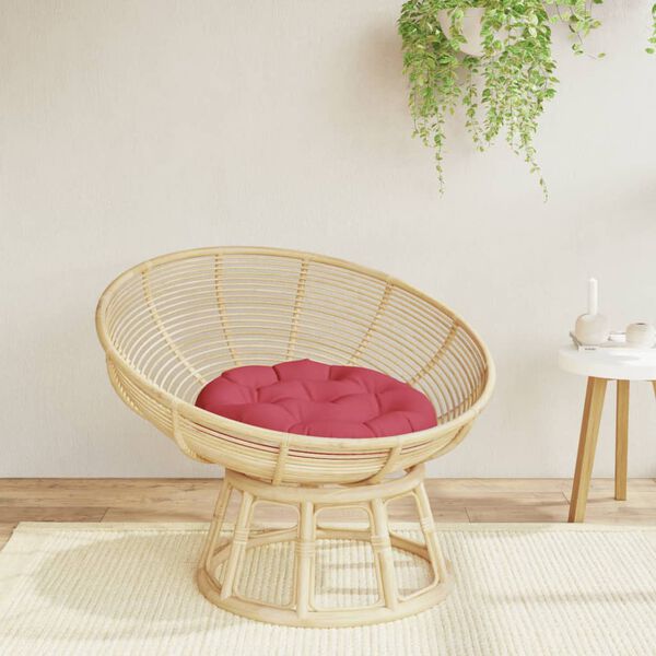 vidaXL Rund dyna vinr&ouml;d &Oslash; 60 x11 cm oxfordtyg