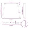 vidaXL Matbordsben V-formade 3 st naturstål 80x(72-73,3) cm stål