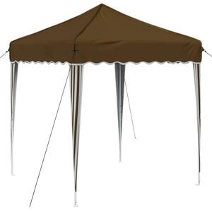 vidaXL Pop-up Partyt&auml;lt 195 x 195 x 245 cm Taupe Oxford Tyg