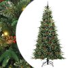 vidaXL Plast Hingad Julgran med 300 LED-lampor Gr&ouml;n 240 cm PE och PVC
