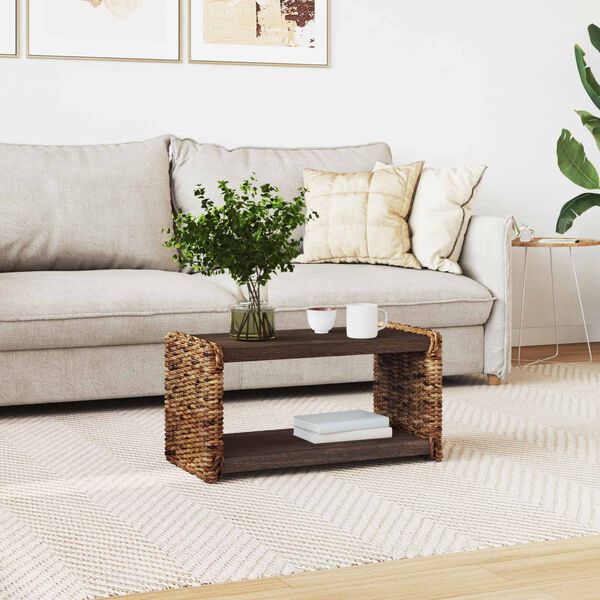 vidaXL Sidobord Naturfärg 44.5 x 45 x 45 cm Massivt mahognyträ