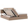 vidaXL F&ouml;rvaringss&auml;ng med madrass Cappucino 180 x 200 cm Konstl&auml;der
