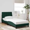vidaXL Bed Frame without Mattress "Hanko" Dark Green 90x200 cm Velvet