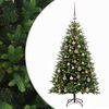 vidaXL Konstgjord julgran med kulor 120 cm 150 LED-lampor Varmvit
