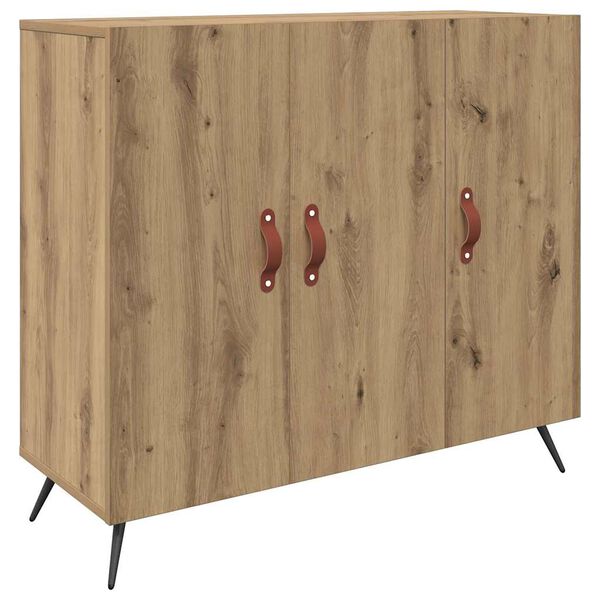 vidaXL Sideboard Artisan Ek 89,5 x 34 x 80 cm Konstruerat tr&auml;