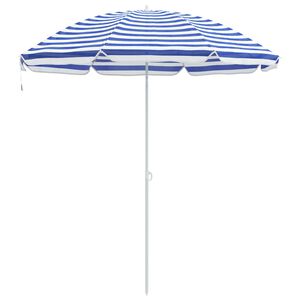 vidaXL Tr&auml;dg&aring;rdsparasol 263 x 263 x 272 cm 170T polyester Bl&aring; och Vit