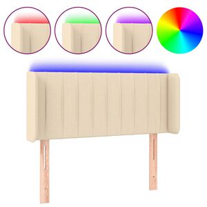 vidaXL S&auml;nggavel LED gr&auml;ddvit 103x16x78/88 cm tyg
