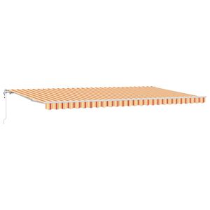 vidaXL Utdragbar markis Gul och Orange 600 &times; 300 cm Duk och Aluminium