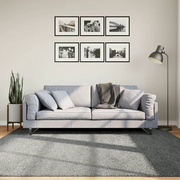 vidaXL Ryamatta PAMPLONA l&aring;ng lugg modern gr&ouml;n 200x200 cm