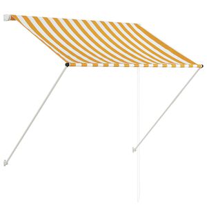 vidaXL Markis 150x150 cm gul och vit