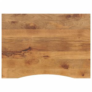 vidaXL Skrivbordsskiva med kurva 100x80x2,5 cm massivt grovt mangotr&auml;