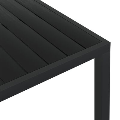 vidaXL Trädgårdsbord svart 150x90x74 cm aluminium och WPC
