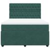 vidaXL Ramsäng med madrass mörkgrön 140x200 cm sammet