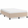 vidaXL S&auml;ngram utan madrass cappuccino 120x190 cm konstl&auml;der