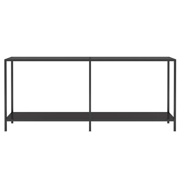 vidaXL Konsolbord svart 180x35x75,5 cm härdat glas