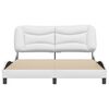 vidaXL Bed Frame without Mattress "Hvar" White 160x200 cm Faux Leather
