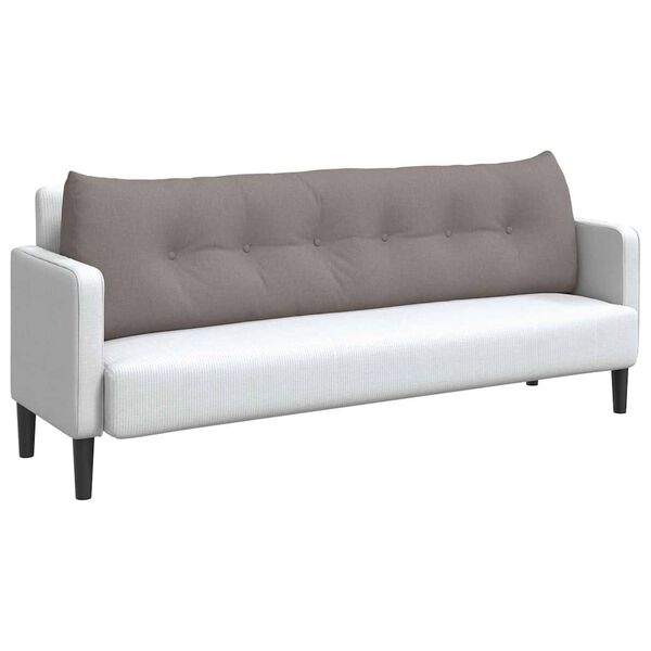 vidaXL Ryggkudde Taupe 180 x 24 x 50 cm tyg