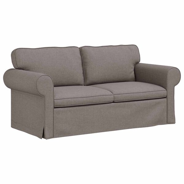 vidaXL Soffa Taupe 215 x 82 x 80 cm tyg