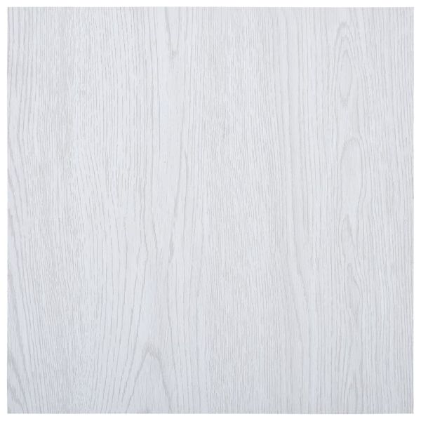 vidaXL Självhäftande golvplankor 5,11 m² PVC vit