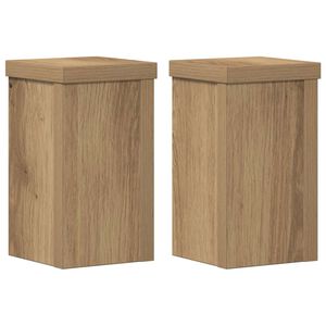 vidaXL V&auml;xtst&auml;ll 2 st ek 10x10x18 cm konstruerat tr&auml;