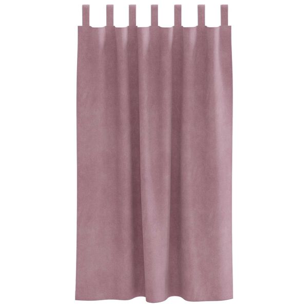 vidaXL Mörkläggningsgardiner 2 pcs Mörkrosa 140 x 175 cm Sammet