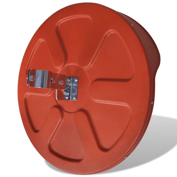 vidaXL Konvex trafikspegel PC-Plast 60 cm utomhusbruk orange