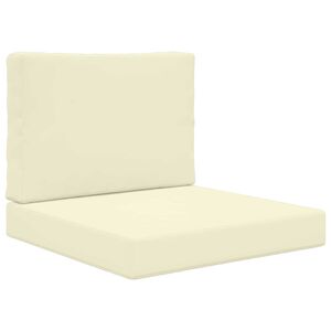 vidaXL Utomhus Soffa Kudde 2 pcs Kr&auml;m Polyester