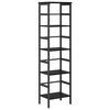 vidaXL Hyllsystem 4 niv&aring;er 40 x 29,5 x 149 cm Konstruerat tr&auml; Svart Ek