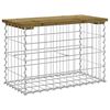 vidaXL Tr&auml;dg&aring;rdsb&auml;nk gabion-design 63x31,5x42 cm impregnerad furu