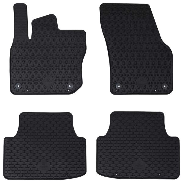 vidaXL Bilmatta 4 pcs Svart VW TIGUAN TDI Gummi