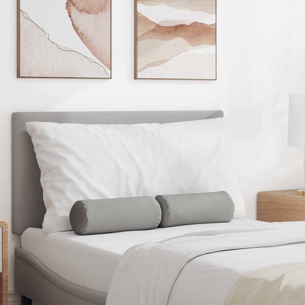 vidaXL Bolsterkuddar 2 pcs Moln Grå Ø 15 x 40 cm tyg