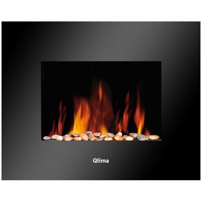 Qlima Elektrisk värmare med flameffekt EFE 2018 1800 W svart
