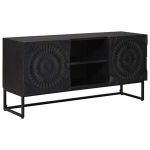 vidaXL TV-sk&aring;p med l&aring;da med hylla med lagring Svart 105 x 30 x 54 cm