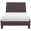 vidaXL Bed with Mattress "Hanko" Dark Brown 90x200 cm Fabric