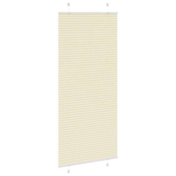 vidaXL Plisserad persienn cremef&auml;rgad 100x200 cm tyg bredd 99,4 cm