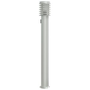 vidaXL Utomhusgolvlampa med eluttag silver 110 cm rostfritt st&aring;l