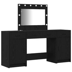vidaXL Smyckebord 3 st Svart 78,5 x 41 x 135 cm Konstruerat tr&auml;