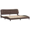 vidaXL Bed Frame without Mattress "Hvar" Brown 200x200 cm Faux Leather