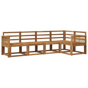 vidaXL Utomhussoffset 5 pcs Naturlig Massivt Akaciatr&auml;