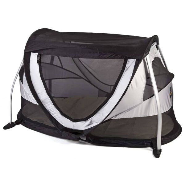 DERYAN Pop-up reses&auml;ng PeuterBox med myggn&auml;t silver