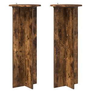 vidaXL V&auml;xtst&auml;ll 2 st R&ouml;kt ek &Oslash;40 x 100 cm Konstruerat tr&auml;