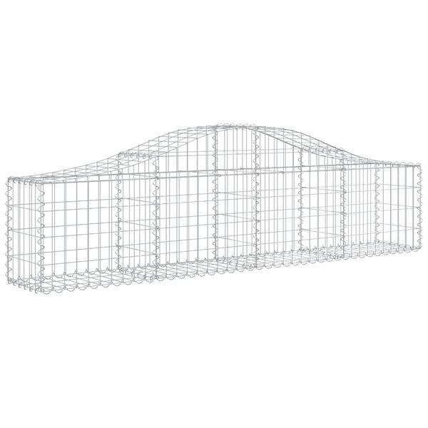 vidaXL Gabion b&aring;gformad 8 st 200x30x40/60 cm galvaniserat j&auml;rn