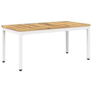 vidaXL Kaffeebord Vit 50 x 100,5 x 45 cm Massivt Akaciatr&auml;
