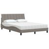 vidaXL Bed with Mattress "Hanko" Taupe 140x200 cm Fabric