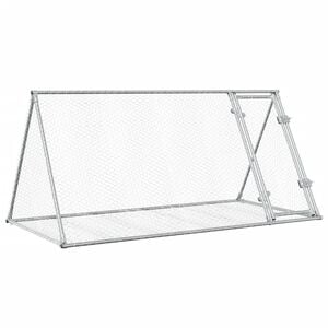 vidaXL Kaninbur silver 200x105x91 cm galvaniserat st&aring;l