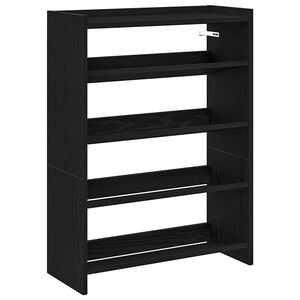 vidaXL Skohylla svart 60x25x81 cm konstruerat tr&auml;