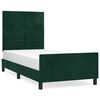 vidaXL S&auml;ngram utan madrass m&ouml;rkgr&ouml;n 120x200 cm sammet