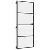 vidaXL Innerd&ouml;rr svart 83x201,5 cm h&auml;rdat glas och aluminium slim