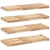 vidaXL Sv&auml;vande hyllor 4 st 100x30x4 cm obehandlat massivt akaciatr&auml;